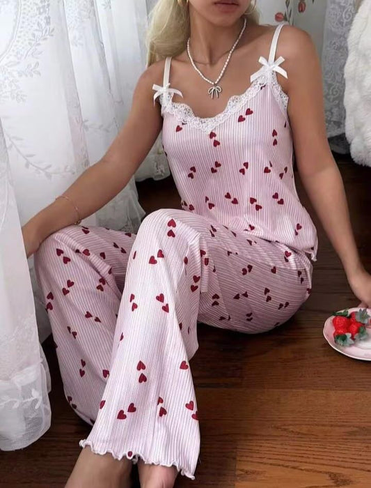 بيجامه قلوب حماله